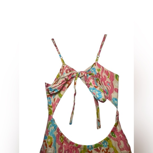 House of Harlow 1960 Hazel Batik Maxi Dress Open Back Boho Size Small - Picture 5 of 6